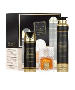 LATTAFA SET KHAMRAH 100 ML+ AIR FRESHENNER 300 ML+ PERFUMED SP 200 ML