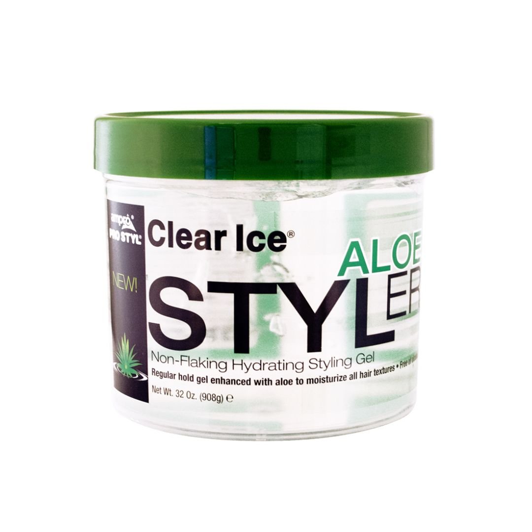 AMPRO PRO STYLE GEL ALOE CLEAR ICE 32 OZ