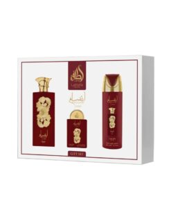 LAT-LATTAFA SET PRIDE ANSAAM GOLD EDP 100ML+EDP 20ML+PERFUMED SPRAY 200 ML+REFFI