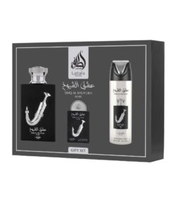 LATTAFA SET PRIDE ISHQ AL SHUYUKH SILVER EDP 100ML+EDP 20 ML + PERFUMED SPRA 4