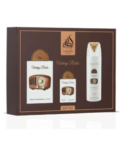 LATTAFA SET PRIDE VITAGE RADIO EDP 100ML + EDP 20ML +PERFUMED SPRAY 200 ML+REFFI