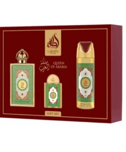 LATTAFA SET PRIDE QUEEN OF ARABIA EDP 100 ML+EDP 20ML+PERFUMED SPRAY 200ML+REFF