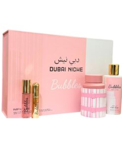 DUBAI NICHE SET BUBBLES EDP SP 100ML+EDP 15ML+BODY LOTION 100 ML + REFFIL