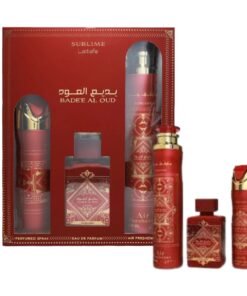 LATTAFA SET BADEE AL OUD SUBLIME EDP SP 100 ML+ AIR FRESHENER 300 ML+ PERFUMED