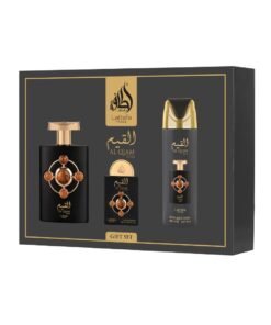 LATTAFA SET PRIDE AL QIAM GOLD EDP 100ML+EDP 20 ML + PERFUMED SPRAY 200 ML + REF