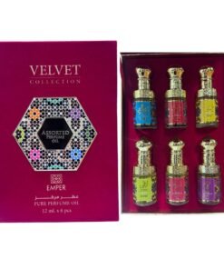 EMPER-SET VELVET COLLECTION RED ASSORTED PERFUME OIL 6X12ML